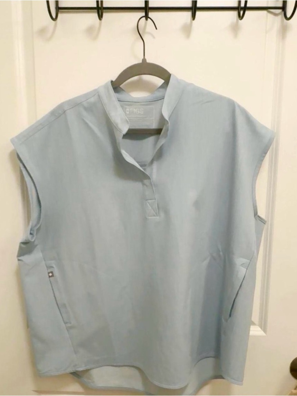FIGS Limited Edition Light Blue Large Rafaela Oversized Scrub Top